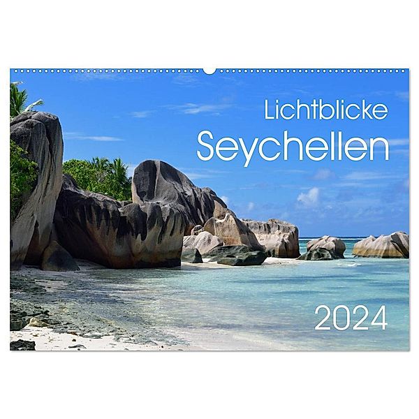 Lichtblicke - Seychellen (Wandkalender 2024 DIN A2 quer), CALVENDO Monatskalender, Uwe Bade