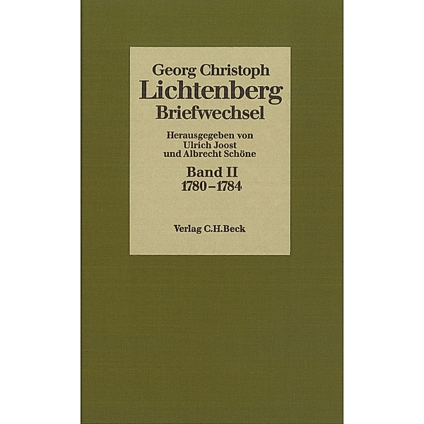 Lichtenberg Briefwechsel  Bd. 2: 1780-1784