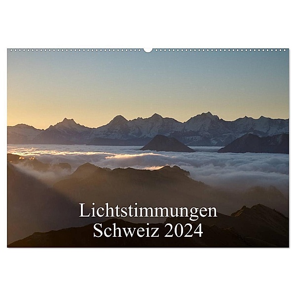 Lichtstimmungen Schweiz 2024 (Wandkalender 2024 DIN A2 quer), CALVENDO Monatskalender, Thomas Wahli
