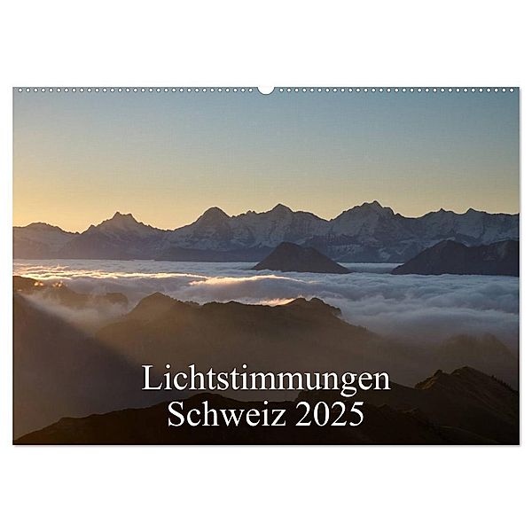 Lichtstimmungen Schweiz 2025 (Wandkalender 2025 DIN A2 quer), CALVENDO Monatskalender, Calvendo, Thomas Wahli