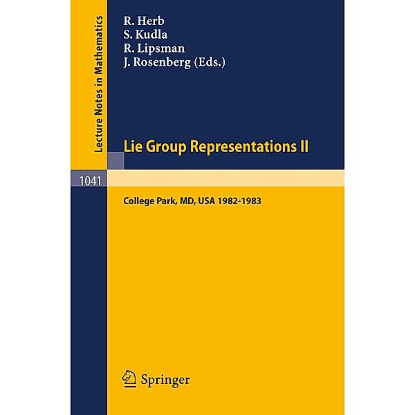 Lie Group Representations II / Lecture Notes in Mathematics Bd.1041