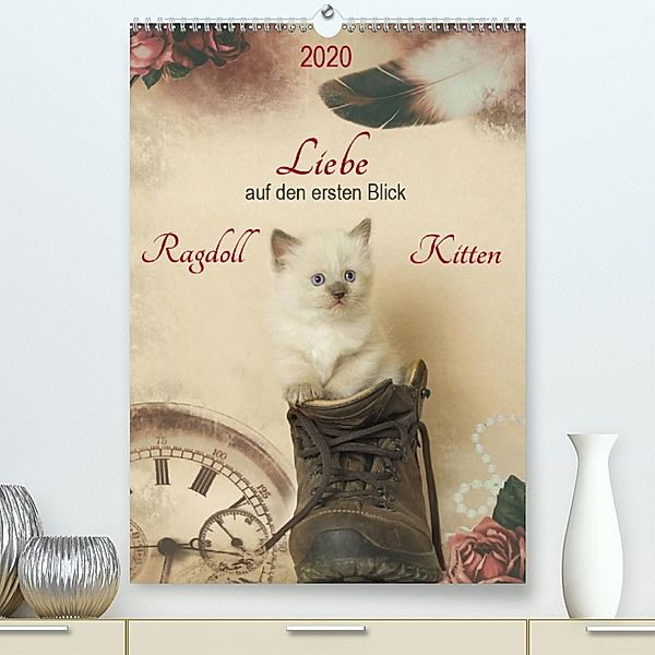 Liebe auf den ersten Blick . Ragdoll Kitten (Premium-Kalender 2020 DIN A2 hoch), Marion Reiß-Seibert