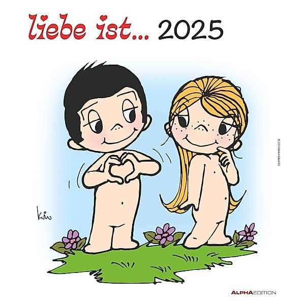 Liebe ist... 2025 - Wand-Kalender - 30x34 - Illustrationen - Paar