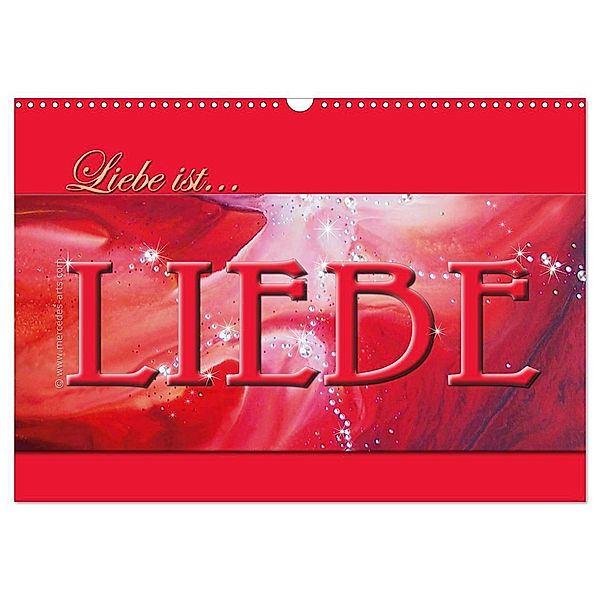 Liebe ist... Liebe (Wandkalender 2024 DIN A3 quer), CALVENDO Monatskalender, Mercedes De. Rabena