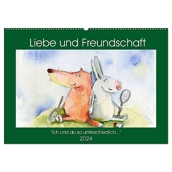 Liebe und Freundschaft (Wandkalender 2024 DIN A2 quer), CALVENDO Monatskalender, Svetlana Tiukkel