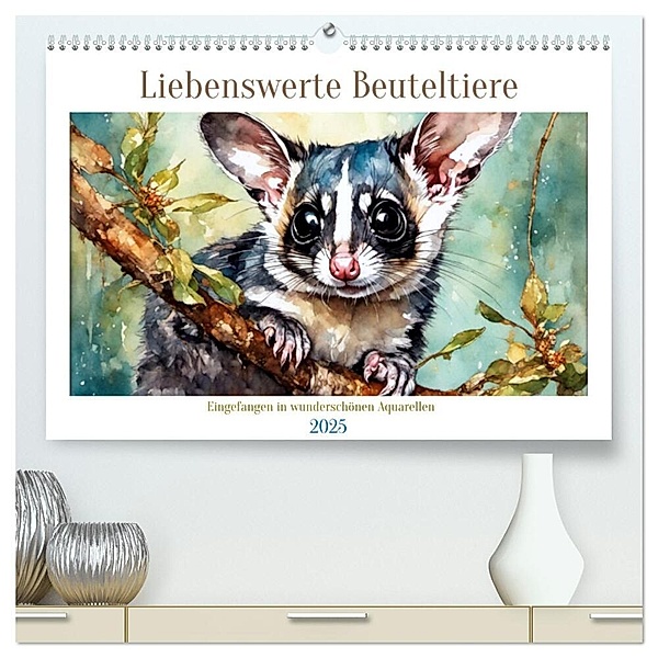 Liebenswerte Beuteltiere (hochwertiger Premium Wandkalender 2025 DIN A2 quer), Kunstdruck in Hochglanz, Calvendo, Babette Whitter