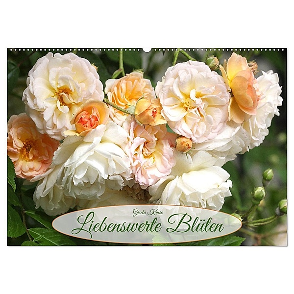 Liebenswerte Blüten (Wandkalender 2024 DIN A2 quer), CALVENDO Monatskalender, Gisela Kruse
