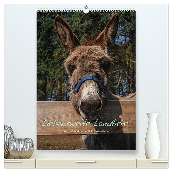 Liebenswerte Landtiere (hochwertiger Premium Wandkalender 2024 DIN A2 hoch), Kunstdruck in Hochglanz, Jeanette Wüstehube