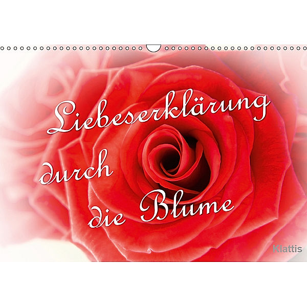Liebeserklärung durch die Blume (Wandkalender 2019 DIN A3 quer), Klattis