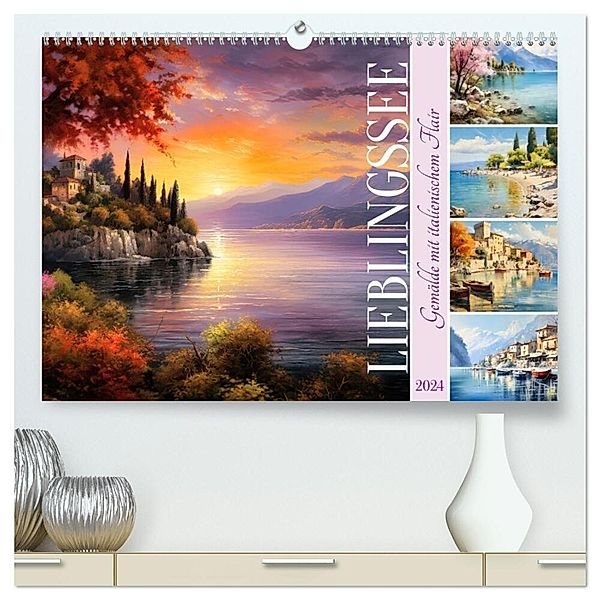 Lieblingssee (hochwertiger Premium Wandkalender 2024 DIN A2 quer), Kunstdruck in Hochglanz, Sabine Löwer