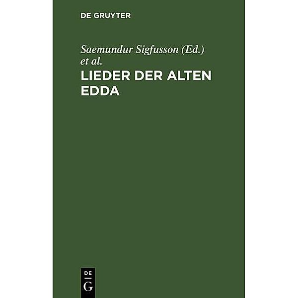 Lieder der alten Edda