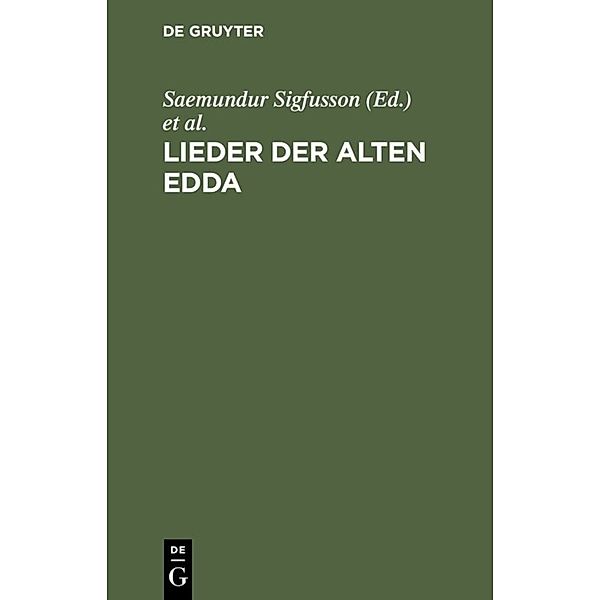 Lieder der alten Edda