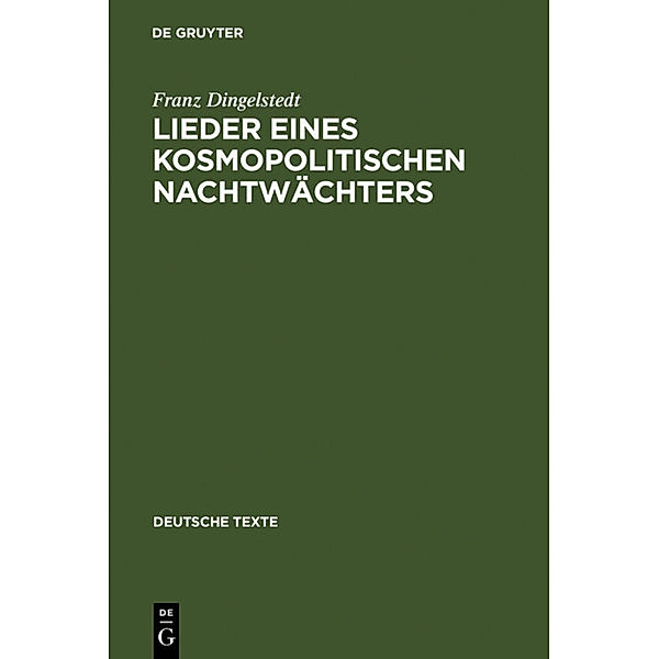 Lieder eines kosmopolitischen Nachtwächters, Franz Dingelstedt