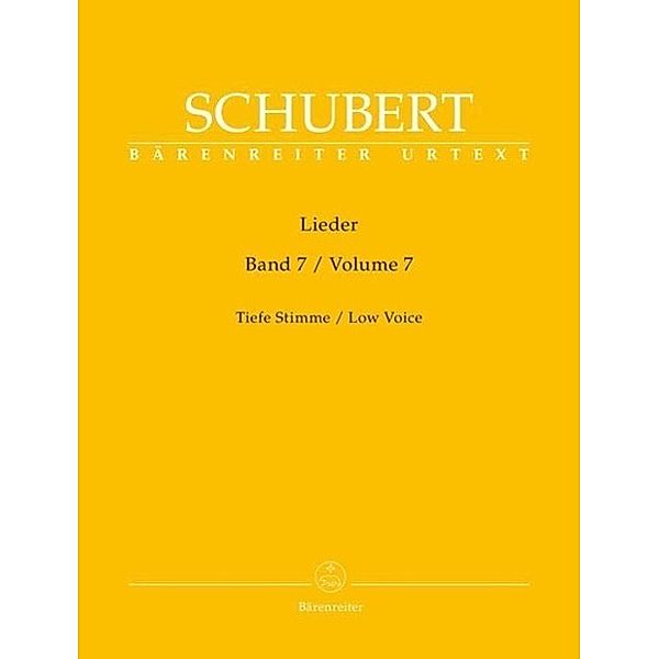 Lieder für Singstimme und Klavier, Tiefe Stimme, Franz Schubert
