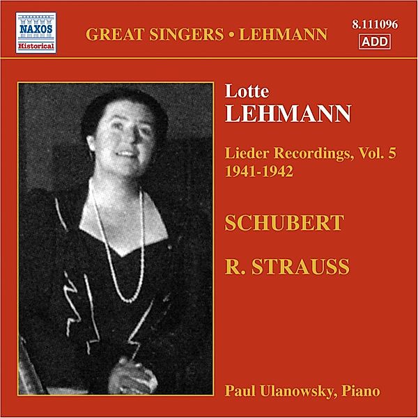 Lieder Recordings Vol.5, Lotte Lehmann