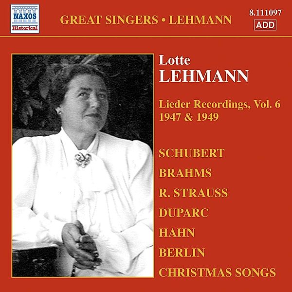 Lieder Recordings Vol.6, Lotte Lehmann