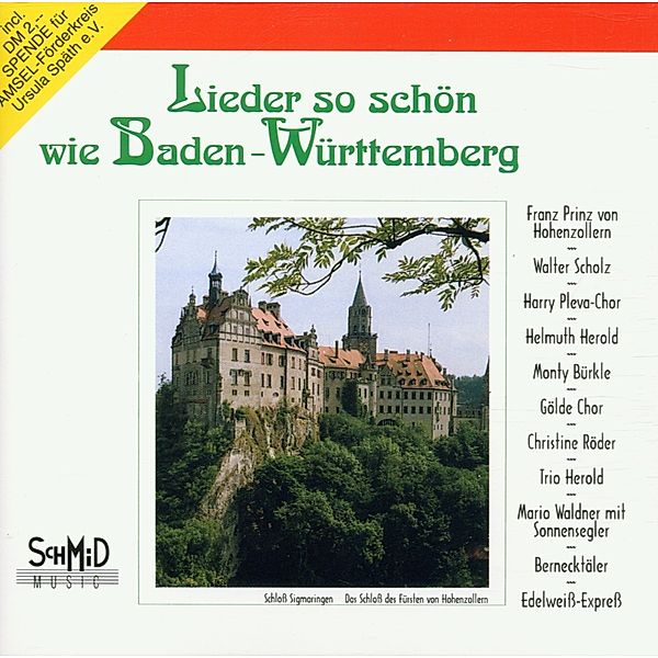 Lieder so schön wie Baden-Würtenberg, Diverse Interpreten