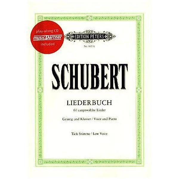 Liederbuch, für tiefe Singstimme, m. Audio-CD, Franz Schubert