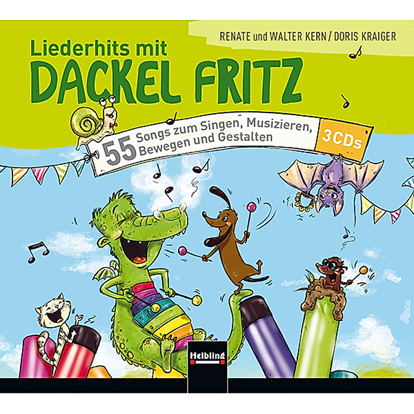 Liederhits mit Dackel Fritz - Liederhits mit Dackel Fritz,3 Audio-CD, Renate Kern, Walter Kern, Doris Kraiger