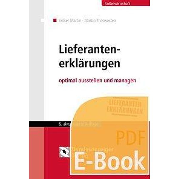 Lieferantenerklärungen optimal ausstellen und managen, Volker Martin, Martin Thorwesten