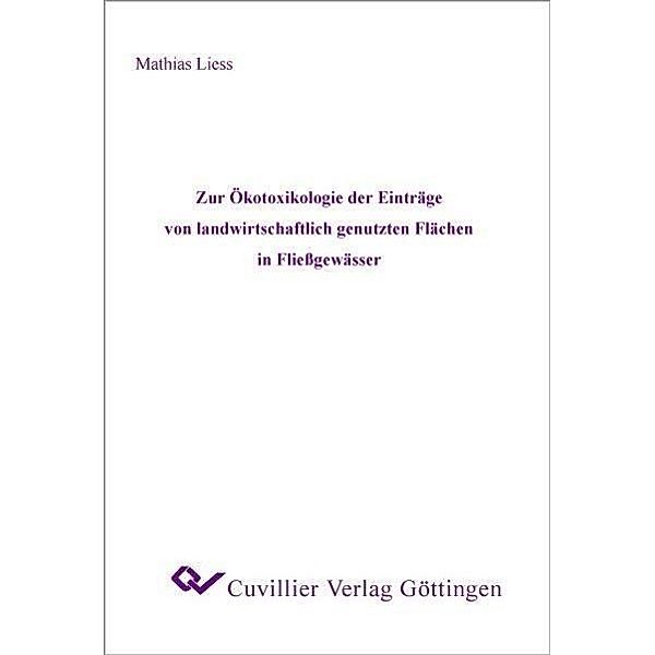 Liess, M: Zur Ökotoxikologie der Einträge von landwirtschaftl, Matthias Liess