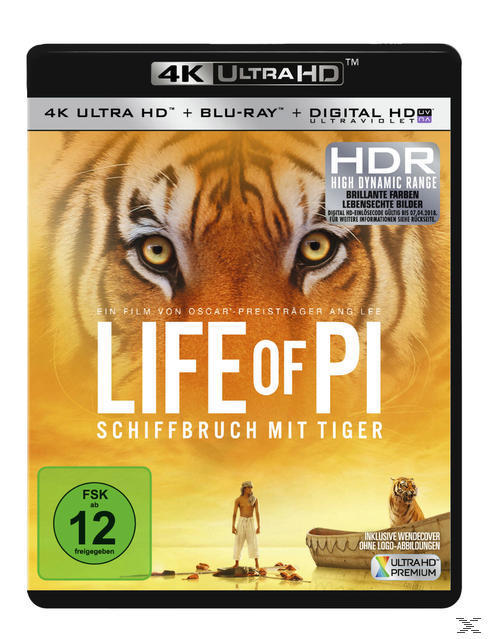 Image of Life of Pi - Schiffbruch mit Tiger (4K Ultra HD)