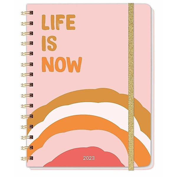 Life Spiral-Kalenderbuch A5 2023. Geburtstagsplaner, Feiertage, Ferien und Platz zum Eintragen in einem praktischen Kale