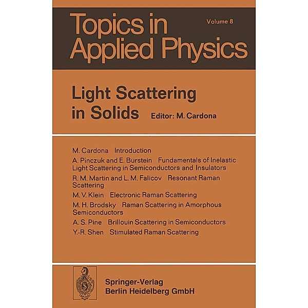 Light Scattering in Solids 1 / Topics in Applied Physics Bd.8