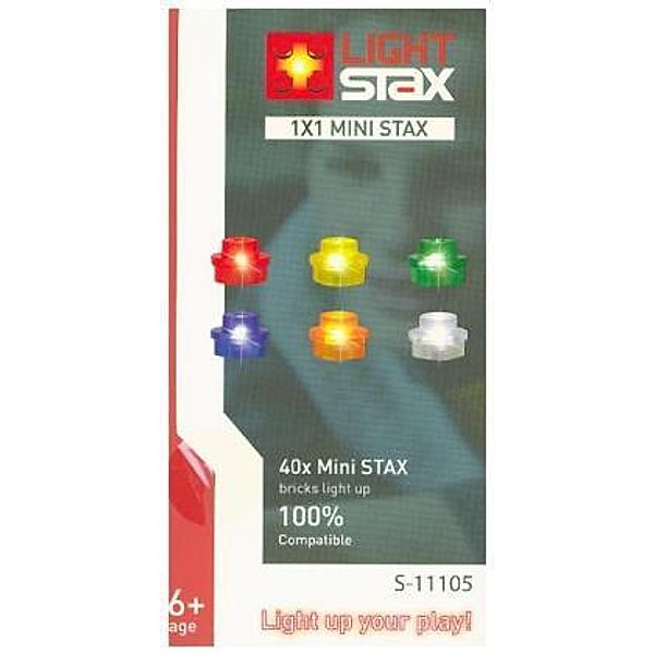 Light Stax, Bausteine, Mini Lamp Stax (40 lamps, 10 x w, 6 x red, yw., green, orange & blue)