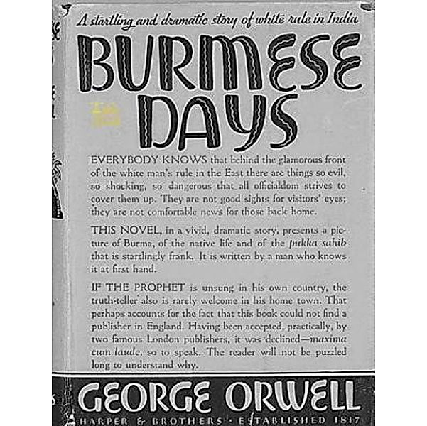 Lighthouse Books for Translation and Publishing: Burmese Days, George Orwell