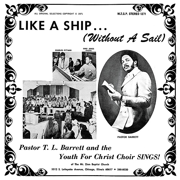 LIKE A SHIP (WITHOUT A SAIL) (Splatter Vinyl), Pastor T.L. Barrett & The Youth For Christ Choir