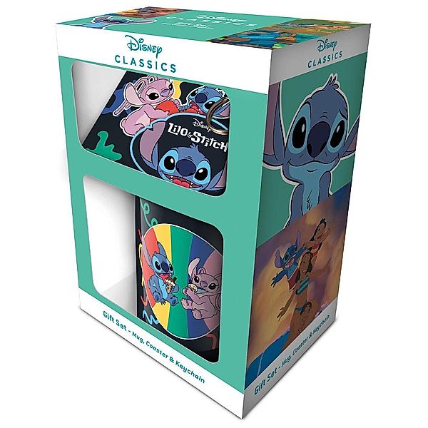 LILO & STITCH (YOU'RE MY FAVE) MUG COASTER KEYCHAIN GIFT SET