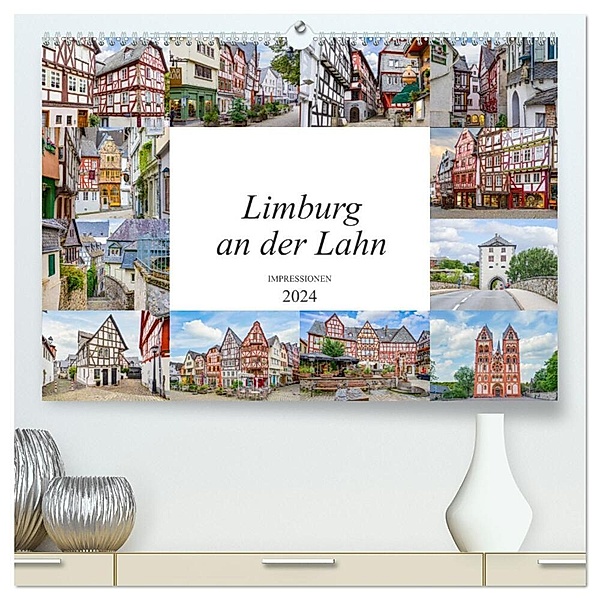 Limburg an der Lahn Impressionen (hochwertiger Premium Wandkalender 2024 DIN A2 quer), Kunstdruck in Hochglanz, Dirk Meutzner