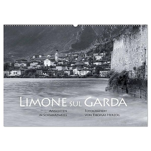 Limone sul Garda schwarzweiß (Wandkalender 2024 DIN A2 quer), CALVENDO Monatskalender, www.bild-erzaehler.com, Thomas Herzog