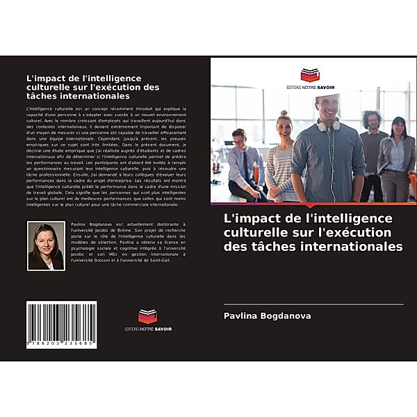 L'impact de l'intelligence culturelle sur l'exécution des tâches internationales, Pavlina Bogdanova