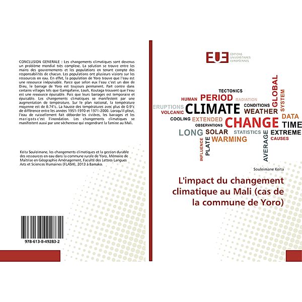 L'impact du changement climatique au Mali (cas de la commune de Yoro), Souleimane Keita