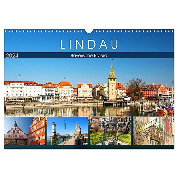 Lindau - Bayerische Riviera (Wandkalender 2024 DIN A3 quer), CALVENDO Monatskalender, Sylvia Seibl