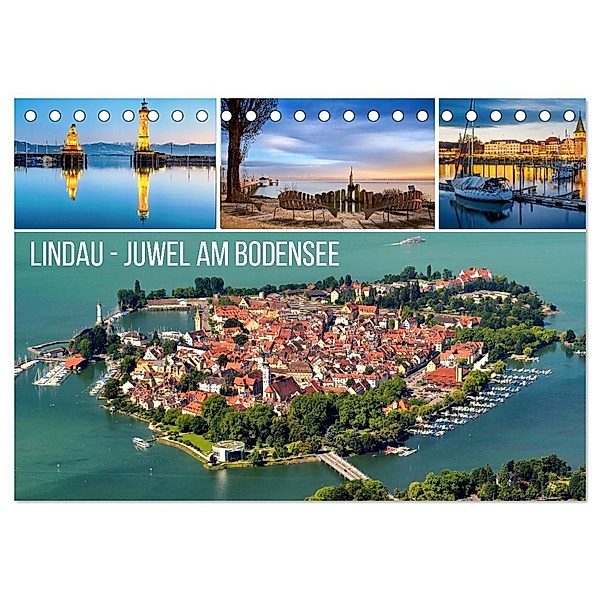 Lindau - Juwel am Bodensee (Tischkalender 2025 DIN A5 quer), CALVENDO Monatskalender, Calvendo, Susan Michel