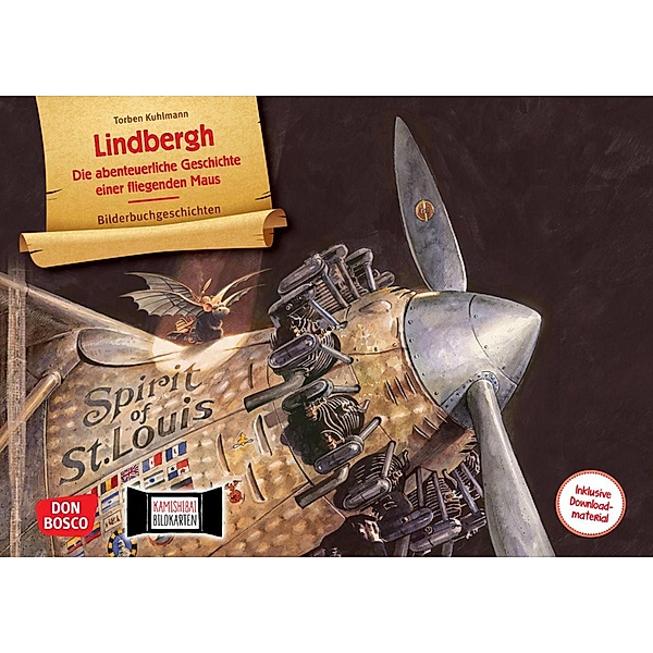Lindbergh: Die abenteuerliche Geschichte einer fliegenden Maus. Kamishibai Bildkartenset, m. 1 Beilage, Torben Kuhlmann