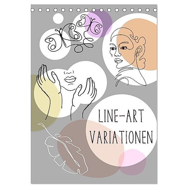 Line-Art Variationen (Tischkalender 2024 DIN A5 hoch), CALVENDO Monatskalender, Christine B-B Müller