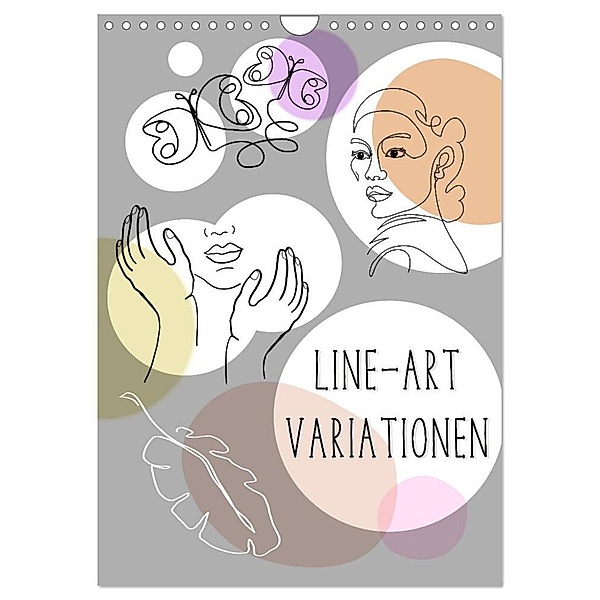 Line-Art Variationen (Wandkalender 2024 DIN A4 hoch), CALVENDO Monatskalender, Christine B-B Müller