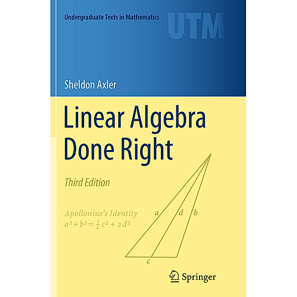 Linear Algebra Done Right, Sheldon Axler
