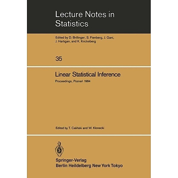 Linear Statistical Inference / Lecture Notes in Statistics Bd.35