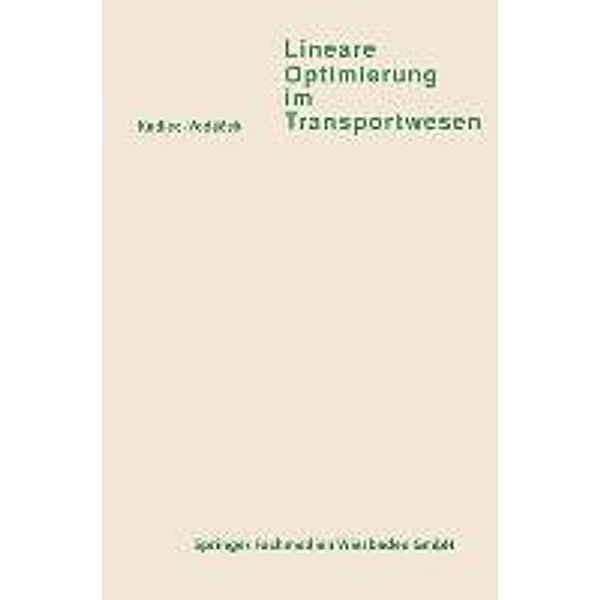 Lineare Optimierung im Transportwesen, Vladimír Kadlec