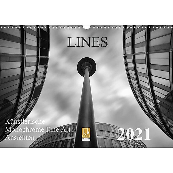 LINES - Künstlerische Monochrome Fine Art Ansichten (Wandkalender 2021 DIN A3 quer), Thomas Will