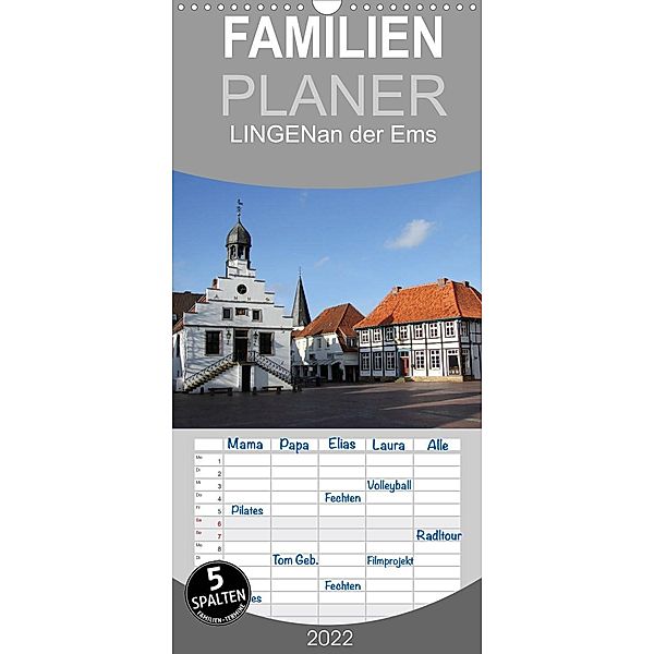 LINGEN an der Ems - Familienplaner hoch (Wandkalender 2022 , 21 cm x 45 cm, hoch), SchnelleWelten