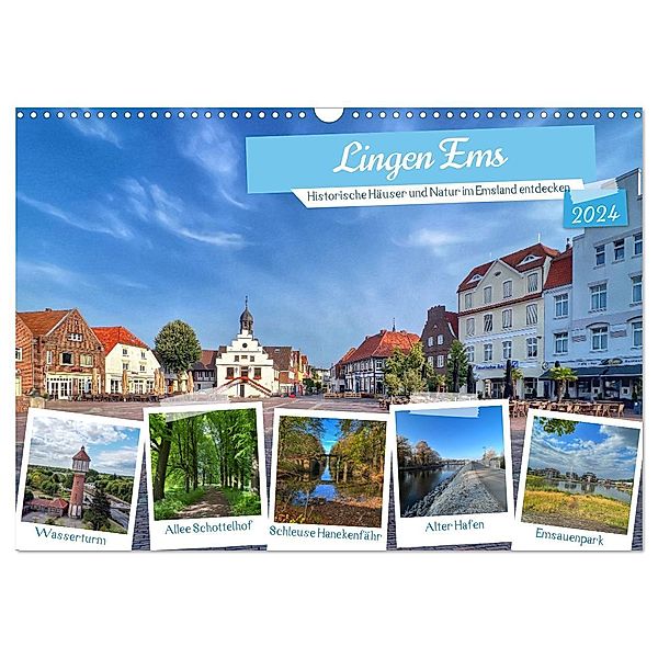 Lingen Ems (Wandkalender 2024 DIN A3 quer), CALVENDO Monatskalender, Schnellewelten