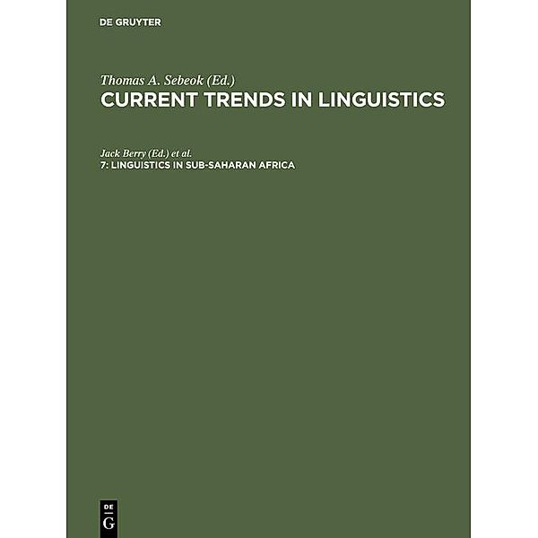 Linguistics in Sub-Saharan Africa