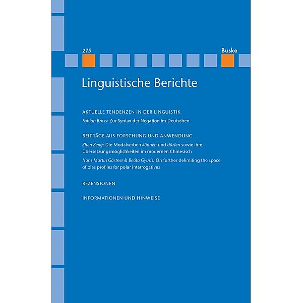 Linguistische Berichte Heft 275 / Linguistische Berichte Bd.275
