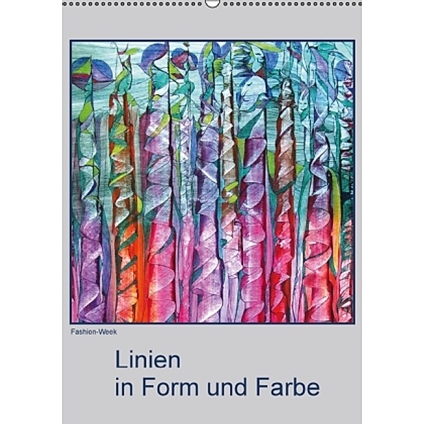 Linien in Form und Farbe (Wandkalender 2016 DIN A2 hoch), Lieselotte Krüger